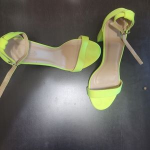 Charlotte Russe neon Green heels